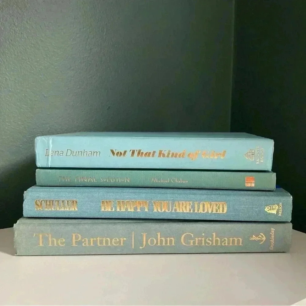 Shades of Blue Book Stack Set of 4